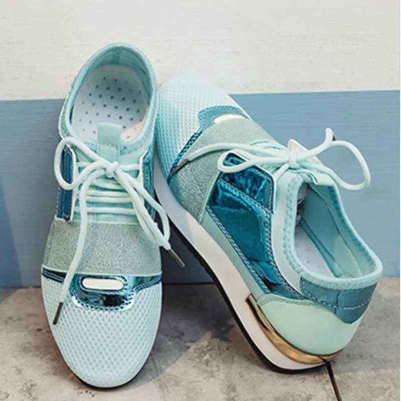 

2021 Women Sneakers PU Leather Ladies Platform Flat Lace Up Shoes Woman Trainers Casual Shoes Fashion Casual Female Footwear