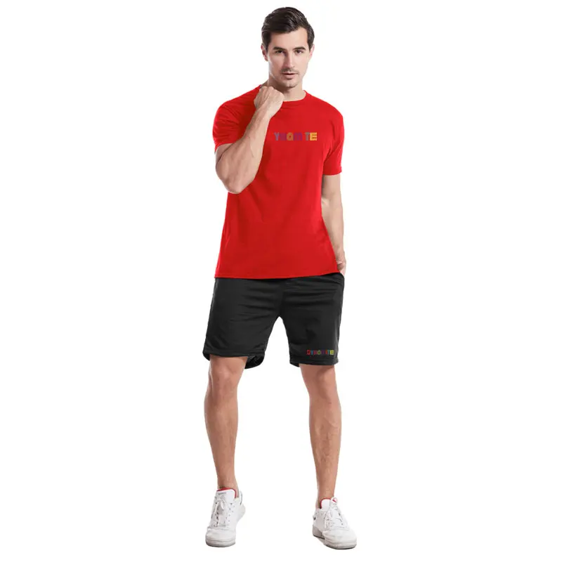 

Short-sleeved T-shirt Men's Suit 2021 New Summer Loose Casual Boys Sportswear Two-piece Suit