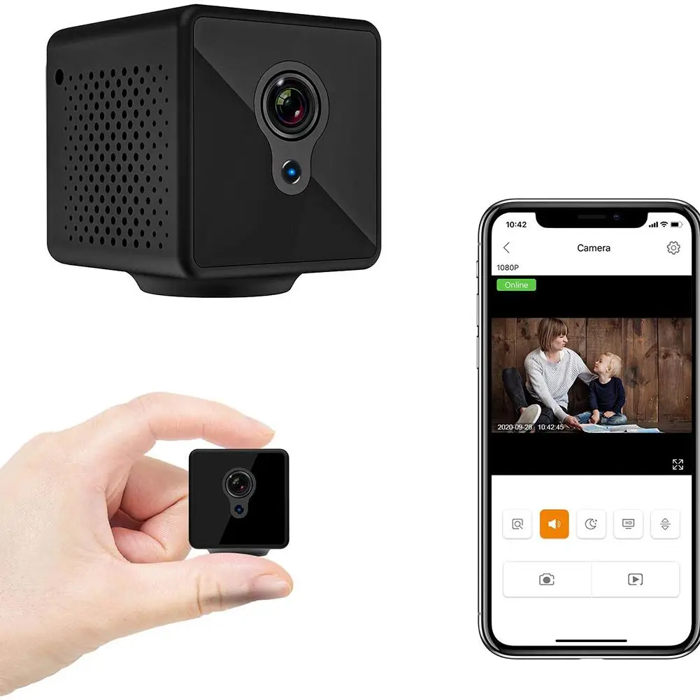 

S8 Wireless WiFi Camera Mini Camera 1080P Night Vision Live Streaming Portable Nanny Cam With Motion Detection Home Security Cam