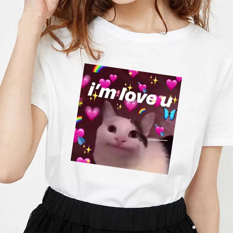 Повседневная Свободная парная футболка большого размера забавная Корейская Ulzzang