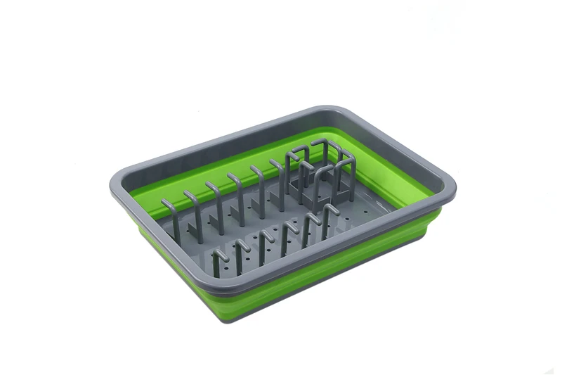 Складная Силиконовая полка для посуды DIY кухонная стойка хранения чашек сушилка