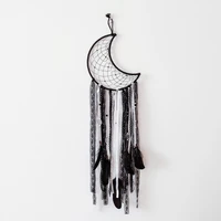 handmade dream catching moon wind chimes ornaments bohemian girls roomnursery kids room hanging decor home crafts ornaments