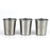 50ml outdoor practical stainless steel cups shots set mini glasses travel whisky wine portable drinkware set coffee mug cup