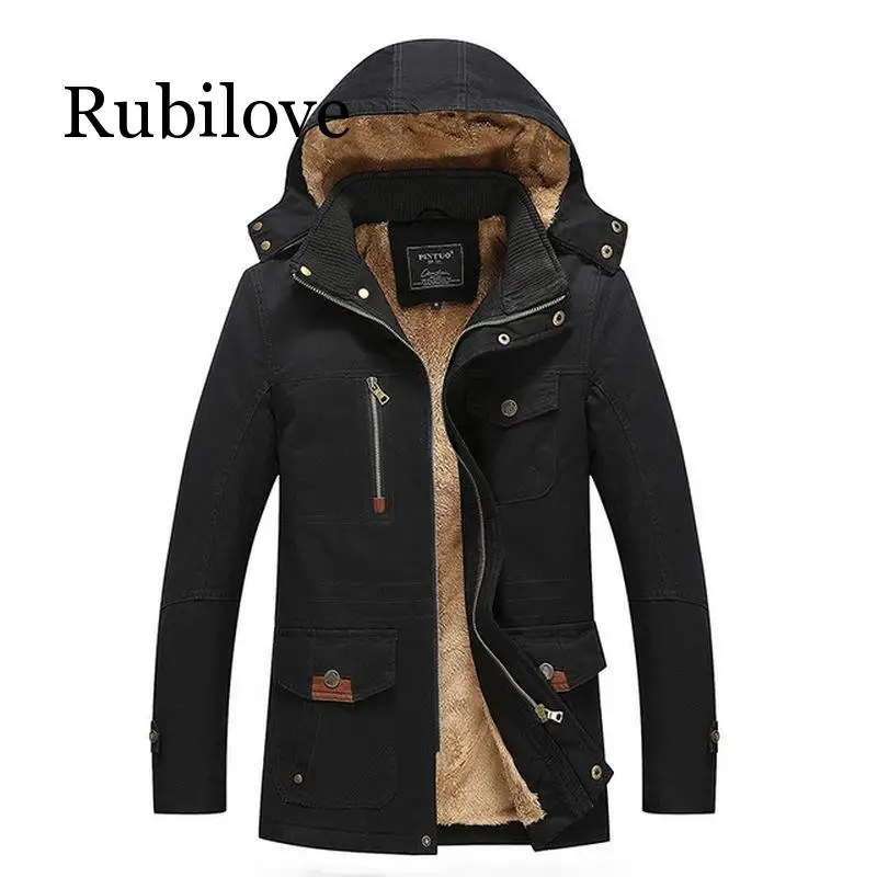 

Куртка Rubilove, мужское зимнее пальто, куртки в стиле милитари, Мужская парка, одежда, плотная теплая ветровка, пальто для мужчин, ветрозащитная