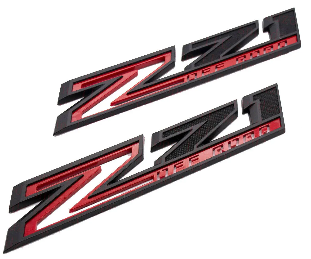 

2X 2019-2021 Badge Fender Red Black Emblem Z71 Off Road