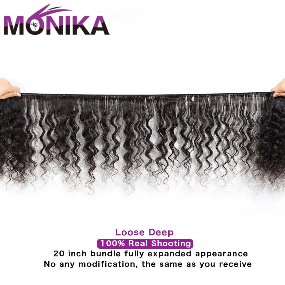 Monika свободная глубокая волна пряди камбоджийские волосы не Реми человеческие