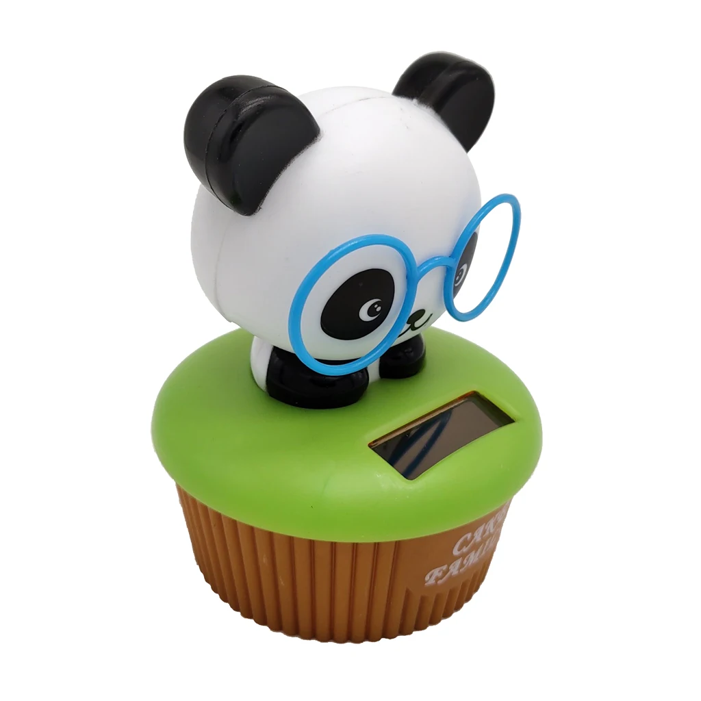 Cartoon Solar Powered Dancing Panda Animal Swing Figure Model Toy Dashboard Car Desk Decoration | Игрушки и хобби