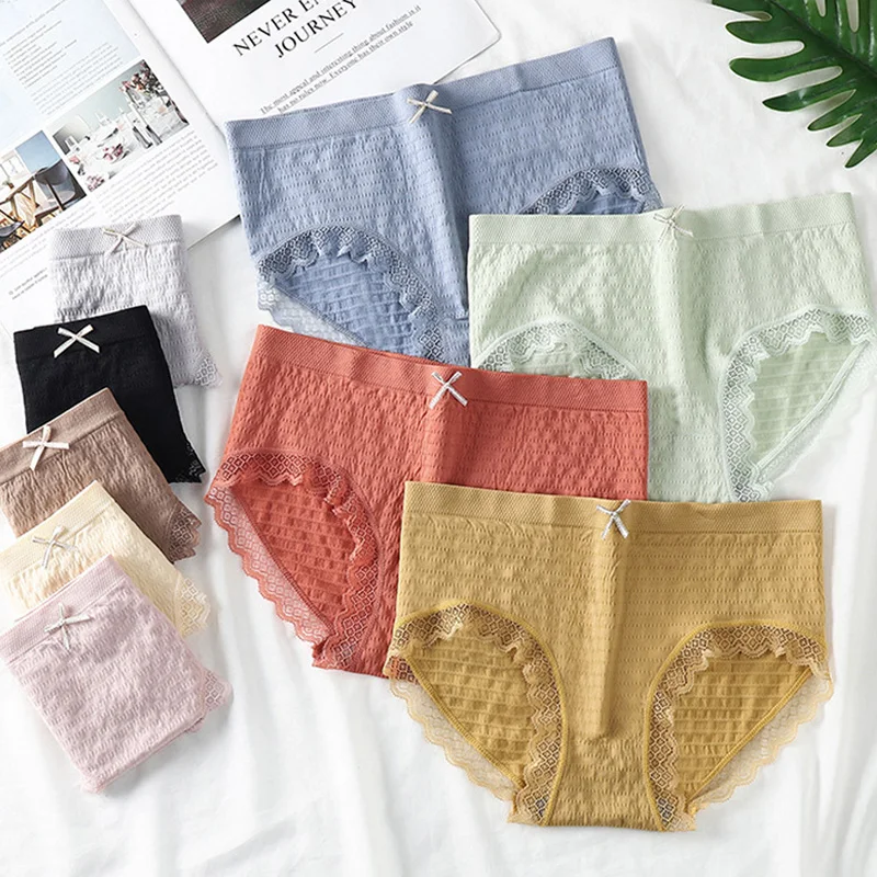 

Selling Triangular Pants Wholesale Sexy Candy Color Lady Breathable Low Waist Bubble Cotton Girl Underwear Panties