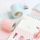 Клейкая Маскировочная лента, базовый рисунок в клетку, 50 мм, в синюю, зеленую, розовую полоску, для записей, альбомов и журналов, A6162