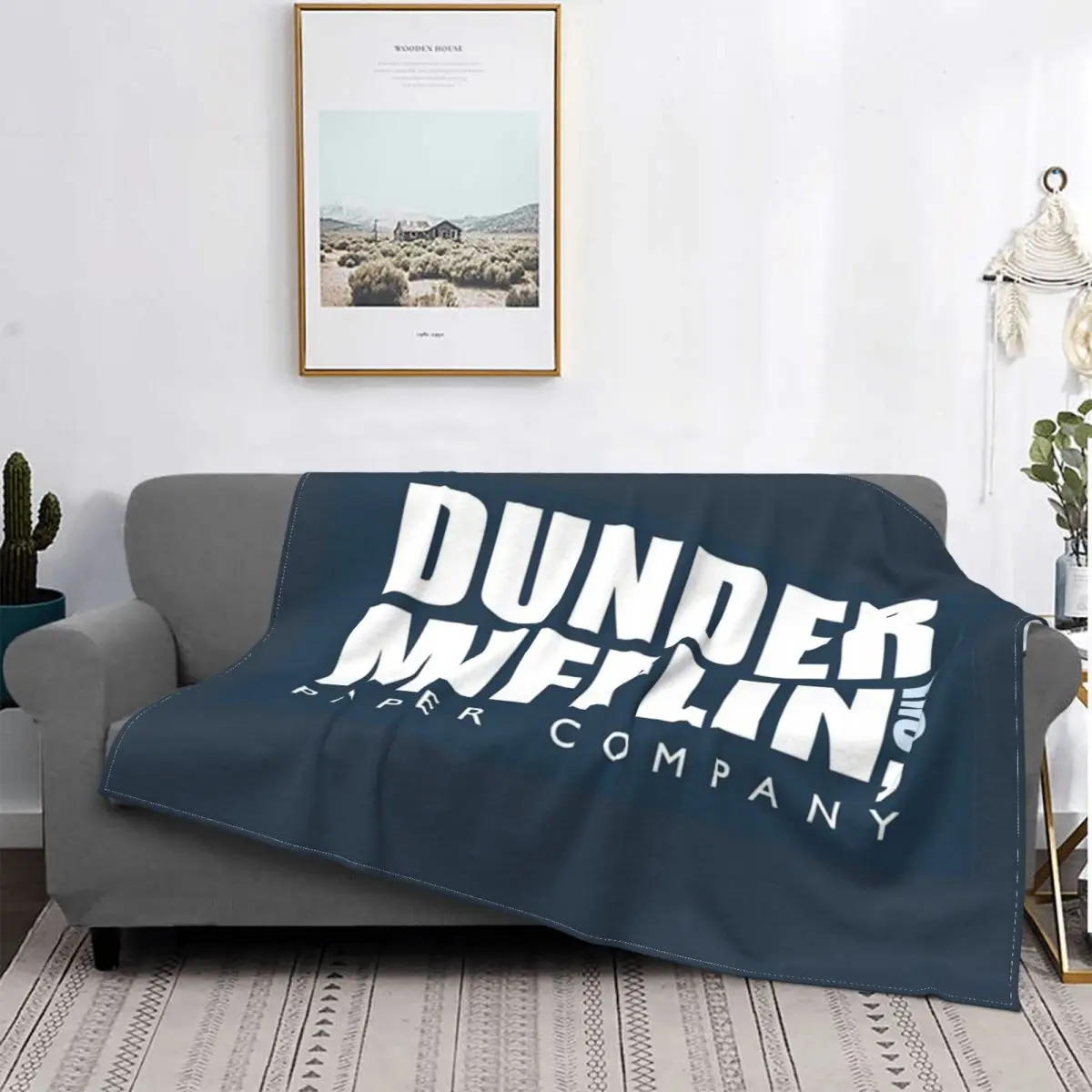 

Dunder Mifflin-Manta de office, colcha de cama a cuadros, cubierta de cama mullida a cuadros, Sudadera con capucha, manta, colc