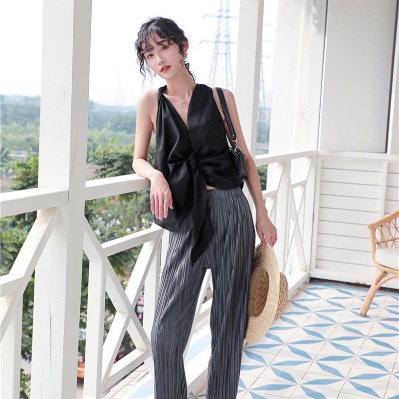 Женский Асимметричный жилет на шнуровке GALCAUR асимметричный с v образным вырезом