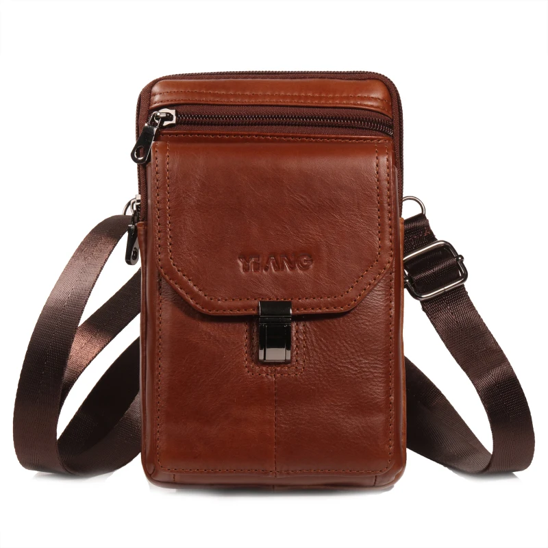 Мужские поясные сумки из натуральной яловой кожи для мужчин поясная сумка на