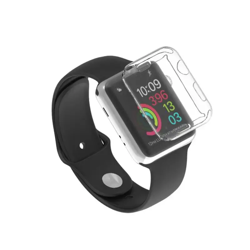 For Apple Watch 4 3 2 Band Case 42mm 38m 40mm 44mm Cover Slim TPU Transparent Protector IWatch 40/44mm | Электроника