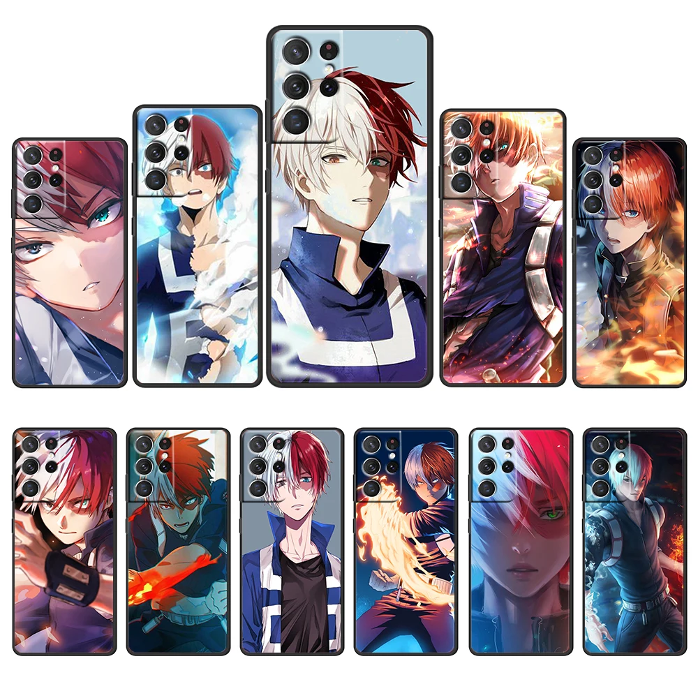 

Shoto Todoroki Anime for Samsung Galaxy S22 PRO S21 S20 FE Ultra S10e S9 S8 S7 S6 Plus Edge 5G Black Phone Case Cover