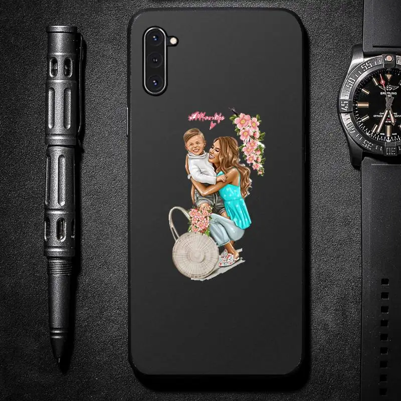 

Mom and baby-1 Phone Case For Samsung galaxy S A note 6 7 8 9 10 20 31 40 50 51 71 edge plus 5G