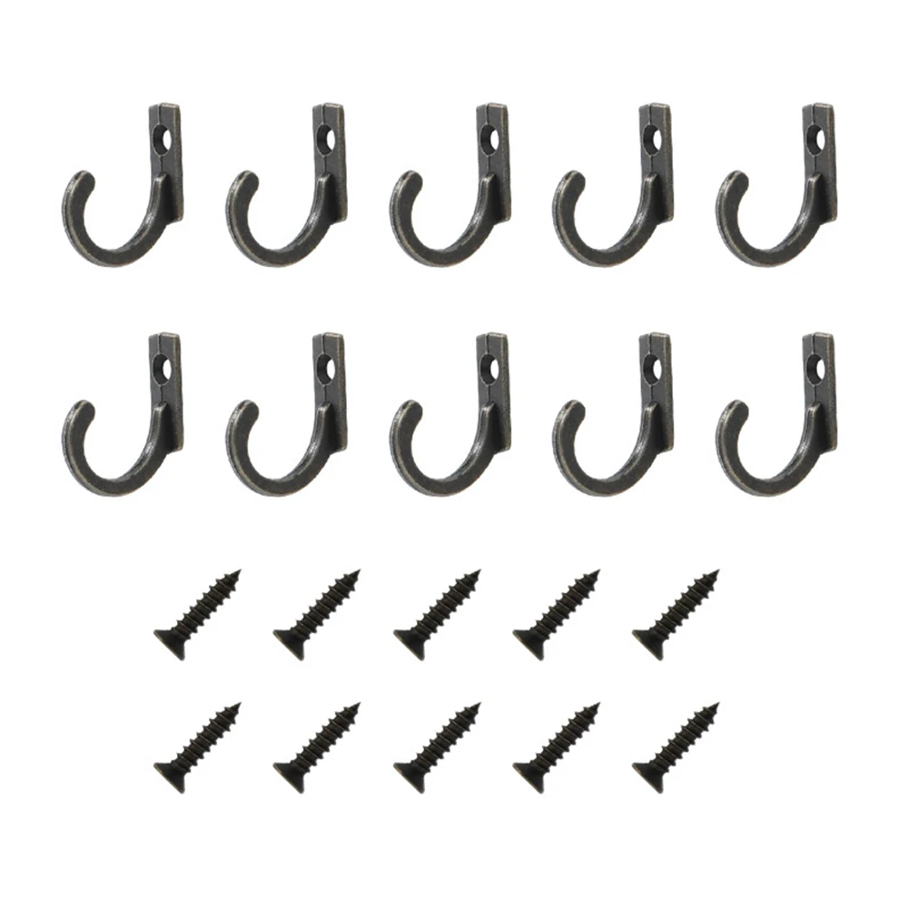 

10 Pcs Vintage Hat Coat Door Hooks Wall Mounted Zinc Alloy Hook Hanger Home A1