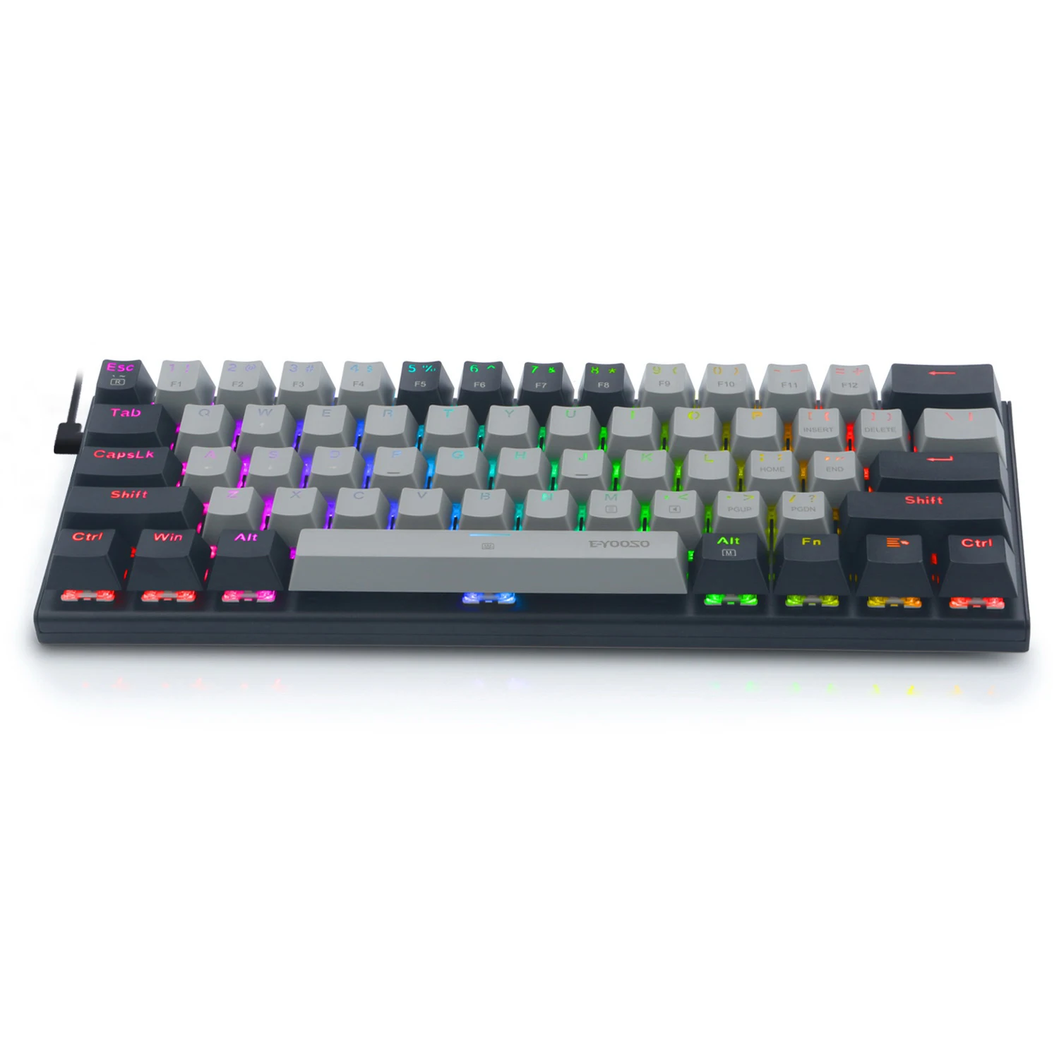 huo ji e yooso z 11 rgb mechanical keyboard blue switches rgb backlit small compact keyboard portable 60 gaming keyboard free global shipping