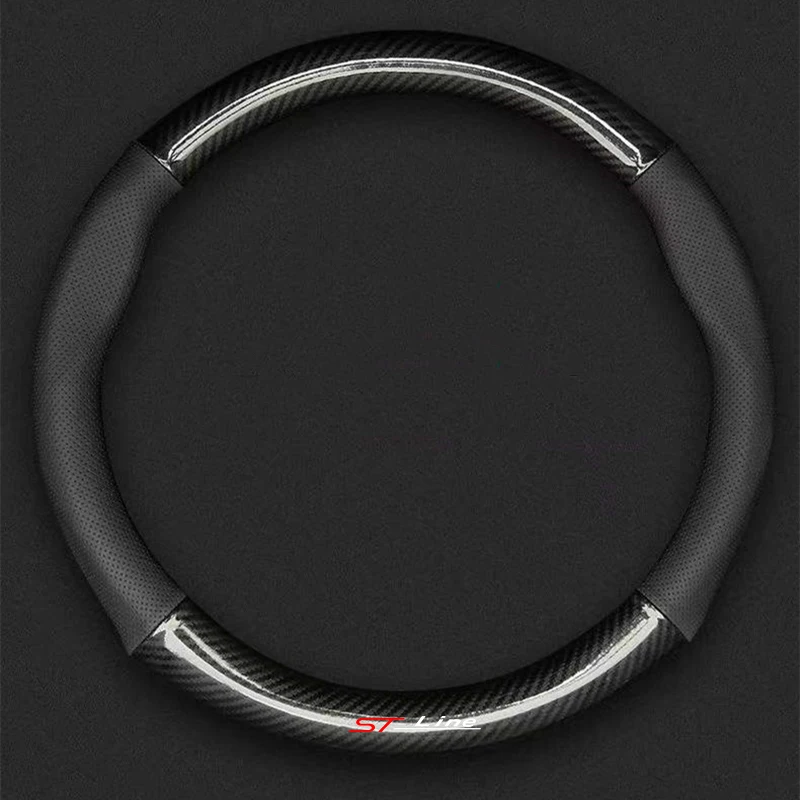 

Suitable For Ford Focus ST Mondeo MK3 MK2 ST line Car Steering Wheel Cover Breathable Anti Slip PU Leather Steering Covers