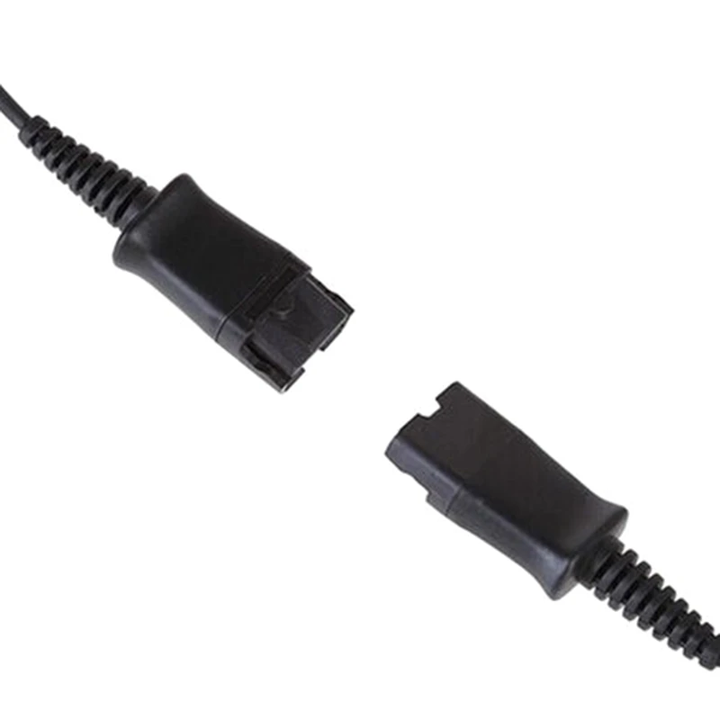 

2.5mm Jack to QD Bottom Adapter Cable Compatible for Business Headsets Quick Disconnect Cord with 2.5mm Right Angle Plug K3NB