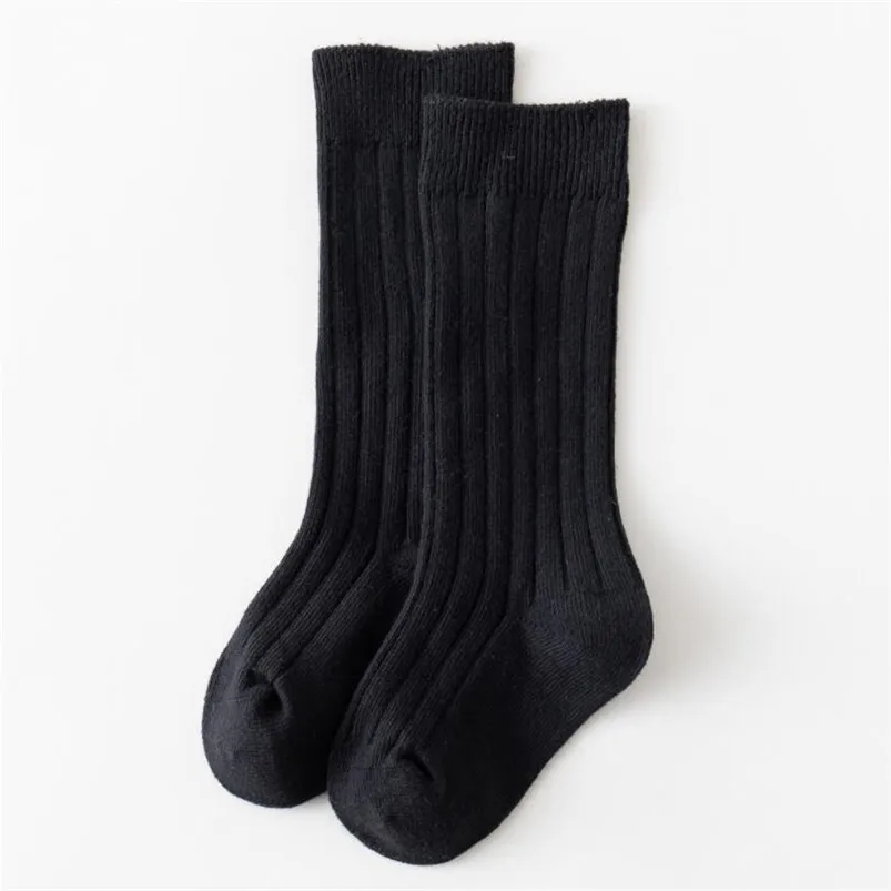 

Spring New Boy and Girls Socks Solid Color Ribbed Knee High Long Socks for Boys Bootes Socks Children Leg Warmers sockken meias