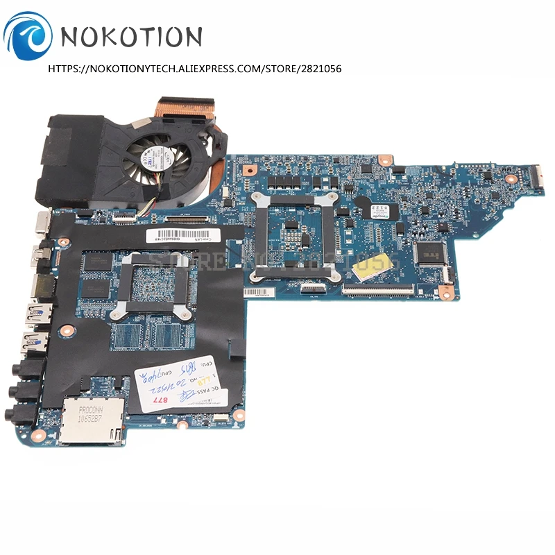 NOKOTION для HP DV6-6000 Материнская плата ноутбука Бесплатная процессор + радиатор