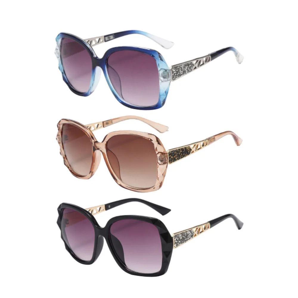 

3pcs Unisex Cycling Sunglasses Fashionable Frame Sun Glasses Beach Sun Glasses