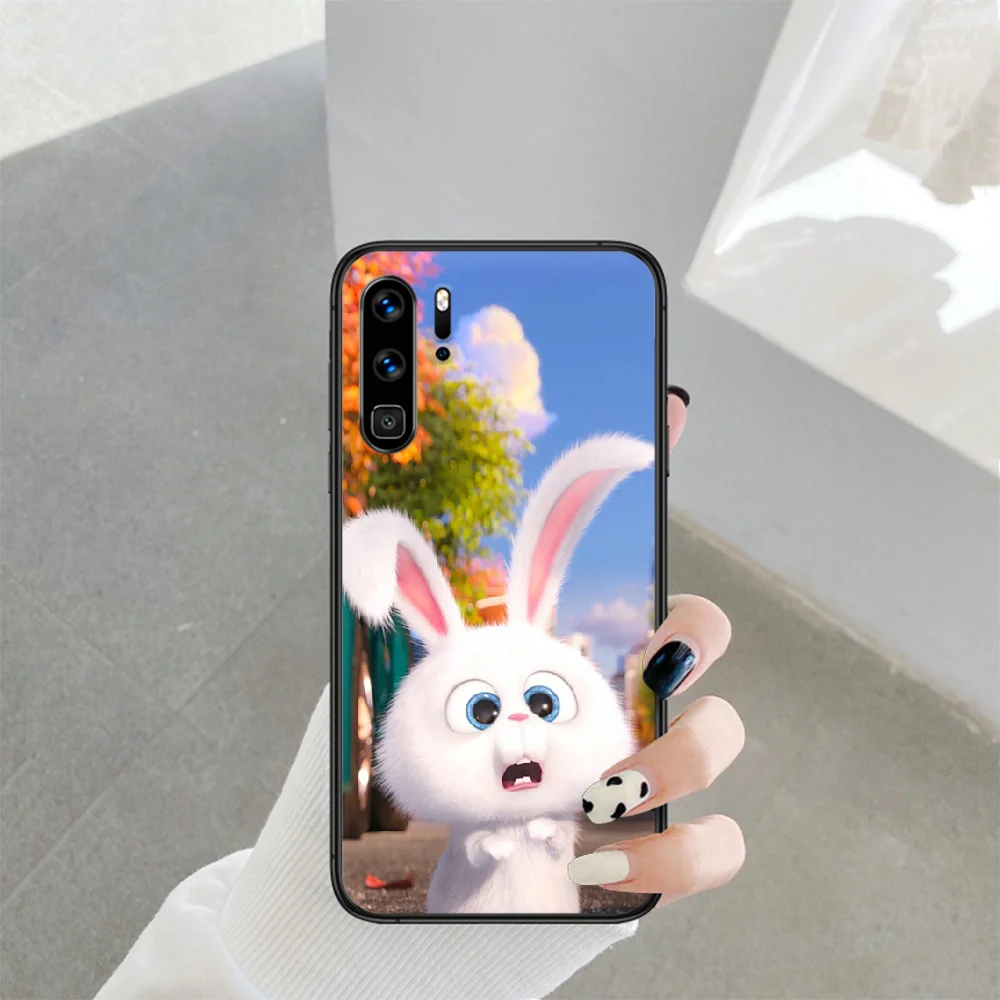 

Pet secret rabbit bunny Phone Case For Huawei P Mate Smart 10 20 30 40 Lite Z 2019 Pro black Cover Soft Prime Fashion Waterproof