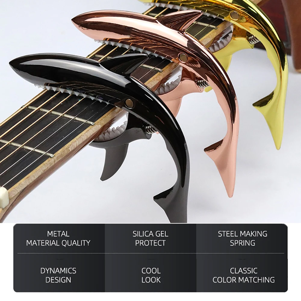 

Electric Shark Shape Guitar Capo Zinc Alloy Quick Change Clamp For Acoustic Classic Guitarra Musical Instrument Accessories