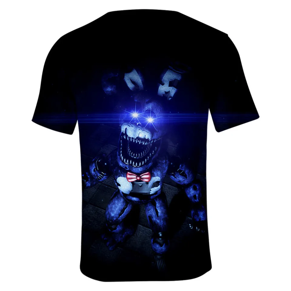 Fnaf/футболка с 3D принтом Новинка года, футболка FNAF для мальчиков летняя уличная футболка s Five Nights at Freddy's топы с аниме, мужская одежда