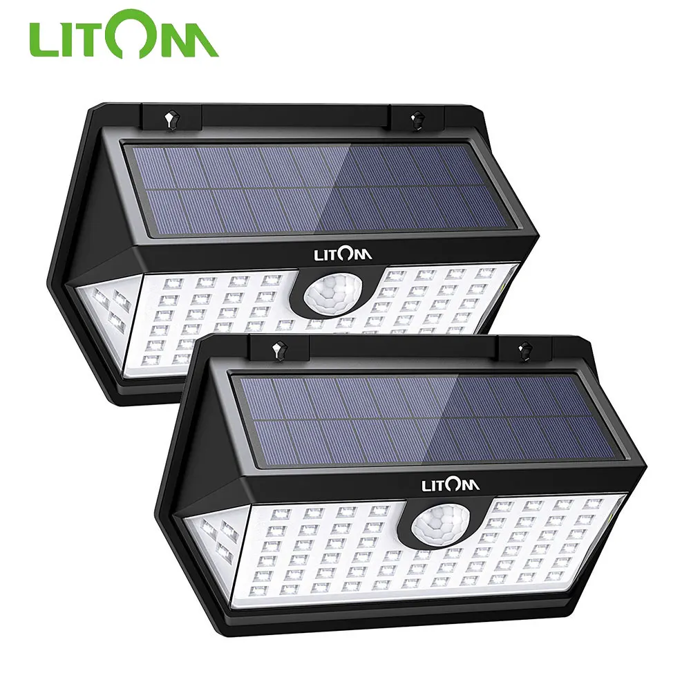 2 шт./лот LITOM CD184 63 светодиодные солнечные светильники ip65 водонепроницаемая