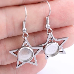 10 шт., заготовки для сережек-гвоздиков из нержавеющей стали