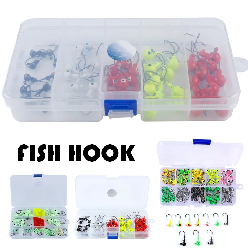 

Underspin Fishing Jig Heads Sharp Fishing Hooks Swimbait Hooks For Freshwater Saltwater Luminous Color Primary Color With Barbed
