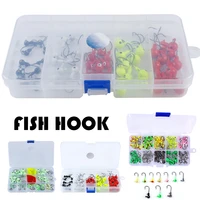 underspin fishing jig heads sharp fishing hooks swimbait hooks for freshwater saltwater luminous color primary color with barbed