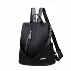 Женский рюкзак с защитой от кражи, Большая водонепроницаемая тканевая сумка на плечо, простой стильный дорожный Повседневный мешок большой вместимости