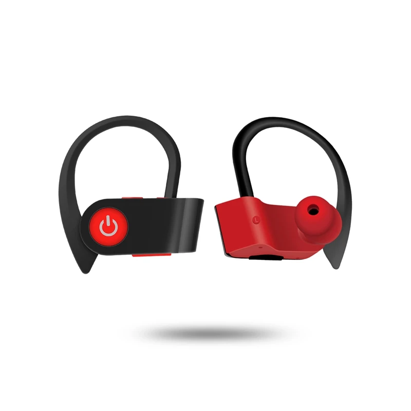 Красный True Wireless Earphones Bluetooth V5.0 TWS Stereo Sport Sweatproof Headset Long Battery Life with Mic With Charging Box - Цвет: Красный
