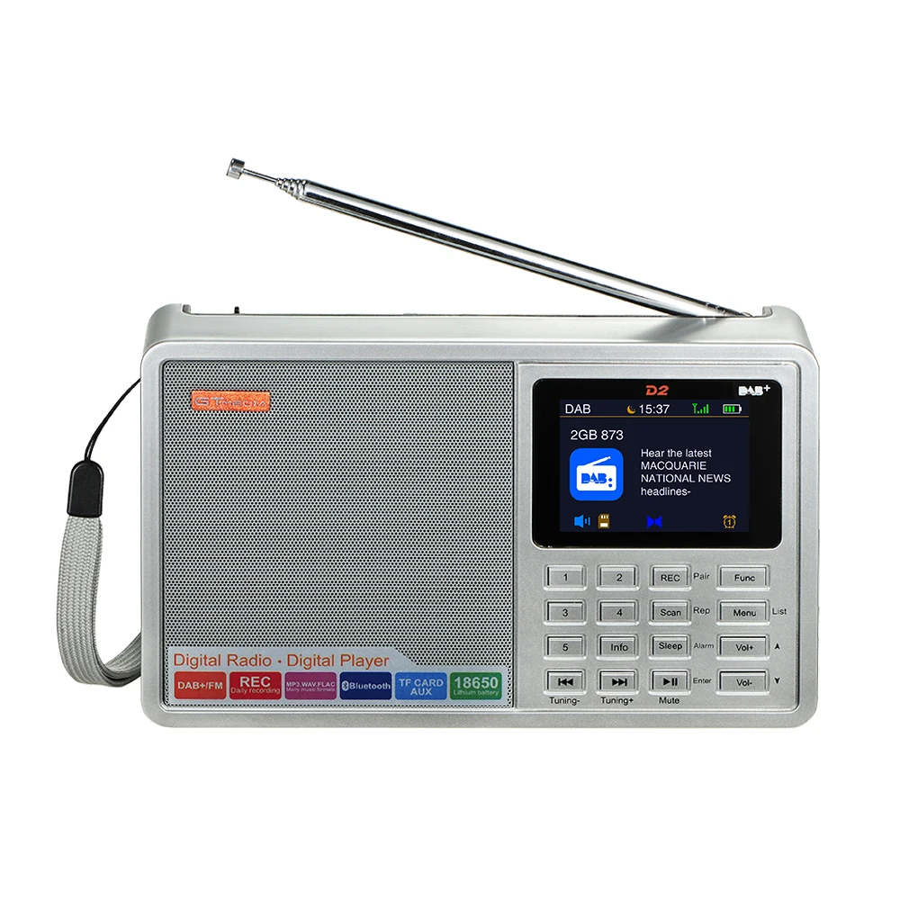 Цифровое мини-радио GTmedia D2 DAB +/TF/AUX ручное цифровое FM-радио USB TF-карта