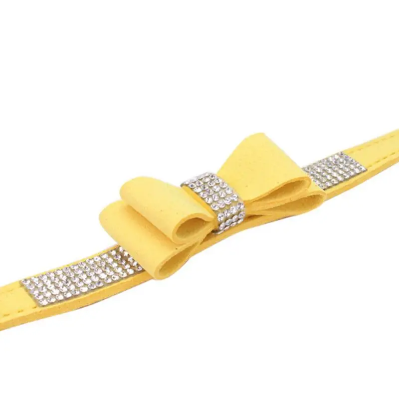 2018 Стразы для питомцев ошейник с бантиком собак кошек мягкий милый хит продаж