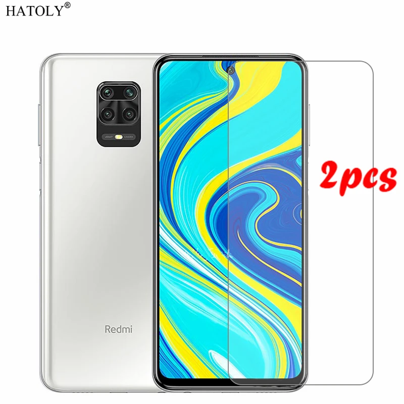 HATOLY-Protector de pantalla de cristal templado para Xiaomi Redmi Note 9S, pel&iacute;cula ultrafina para Xiaomi Redmi Note 9S Pro, 2 uds.-0