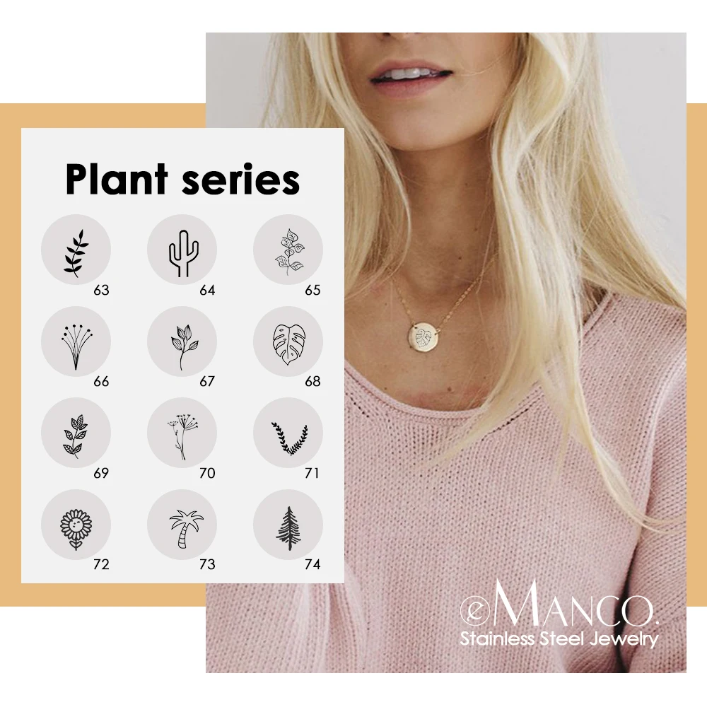 Женское колье чокер eManco простое с кулоном из нержавеющей стали 316L|Ожерелья