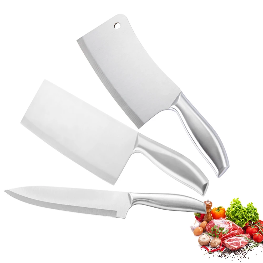 

Stainless Steel Kitchen Knife Professional Chef's Knife Household Meat Cleaver Slicing Kitchen Utensils German Knives Set