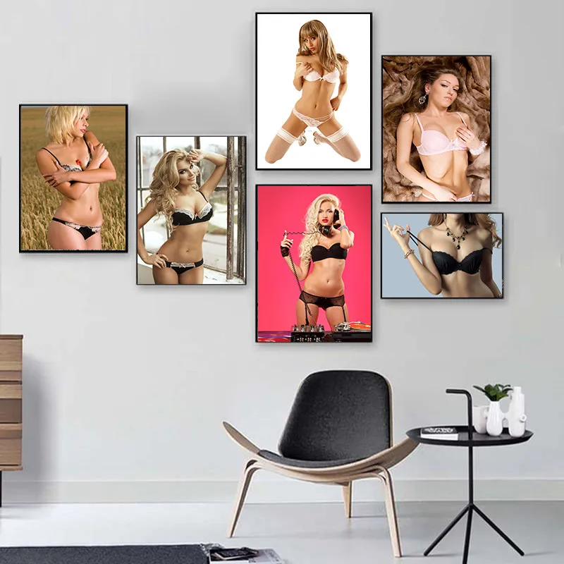 Модный женский настенный постер с принтом сексуальное бикини настенная живопись