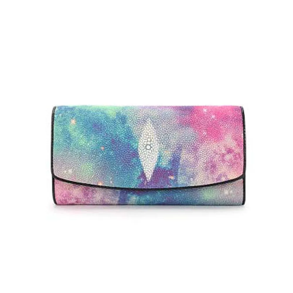 

yuanhui Thailand Pearl fish skin long women wallet female fashion Hand bag women clutch bag stingray skin women wallet