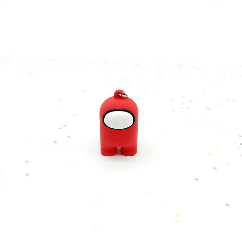 

Trust No One Among Us Toy Silica Gel Doll Bag Key Chains Pendant Xmas Gifts Keyring 2021 New Steam Game Among Us Keychains