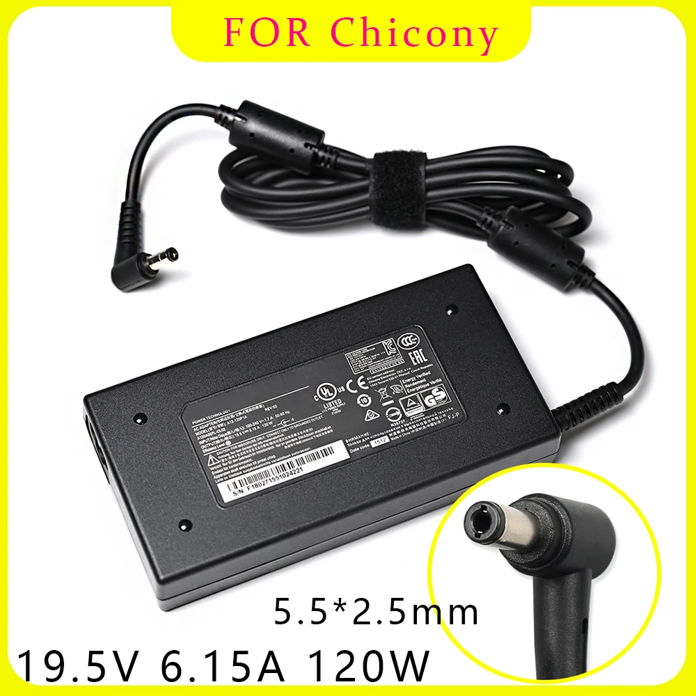 

Original Chicony 120W Power Adapter for MSI GE60 GE70 GP60 PE62 GE72 GF63 16J6 16GH AC DC Laptop Charger A12-120P1A 19.5V 6.15A