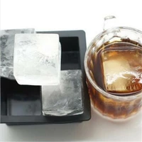 silicone ice cube square jumbo king size big black diy mould large mold tray