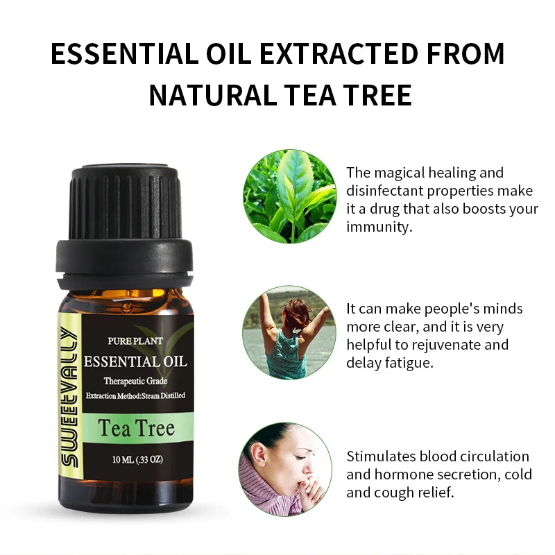 Сладкий органические эфирные масла чайного дерева масло Ароматерапия массаж