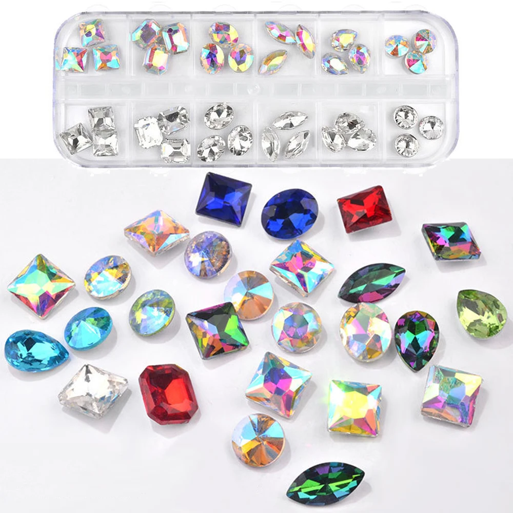 Мода 1 разноцветные коробки горный хрусталь 3D DIY многоразмерные украшения с