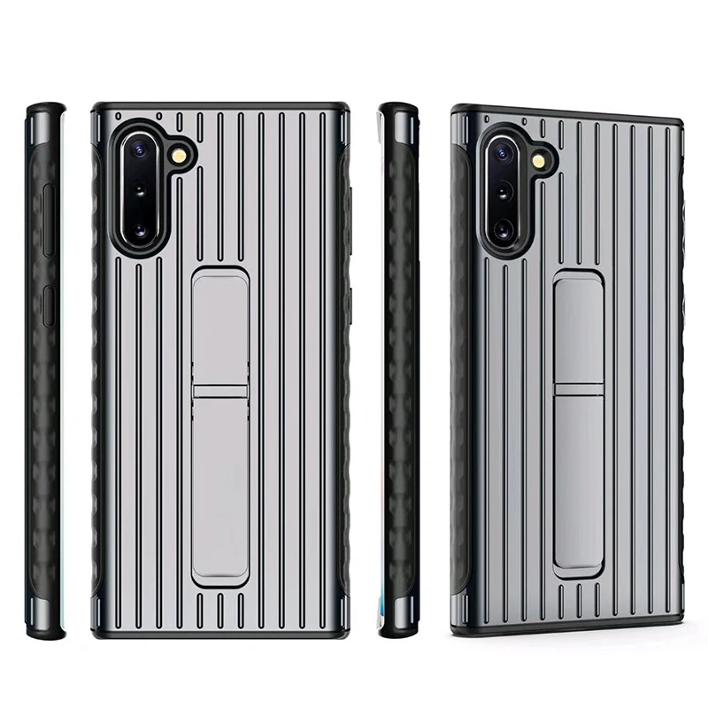 Invisible Vertical Bracket Mobile Phone Case  For Samsung S10 S10 Plus Full Silicone Protective Cover Vertical Protective Cover