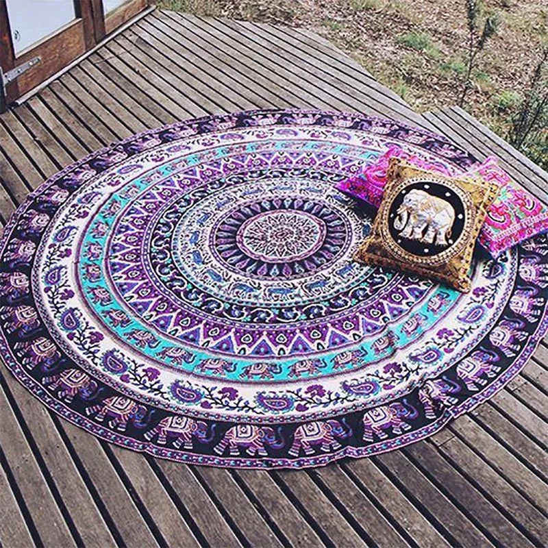 Bohemian Mandala Wall Hanging Tapestry Psychedelic Bedding Indian Hippie Tapestry Summer Beach Throw Rug Blanket Tablecloths