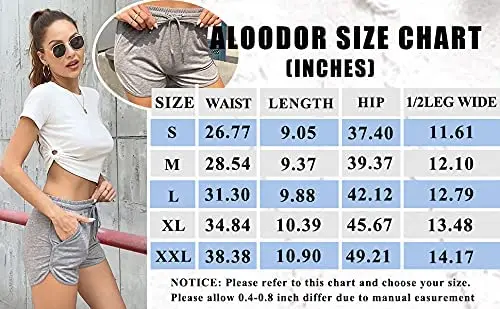 

YOYOMI Womens Athletic Shorts Running Dolphin Shorts with Pockets and Drawstring